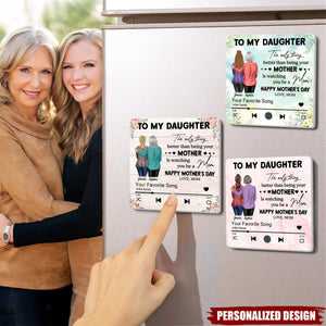 To My Daughter From Mom-Personalized Music Fridge Magnet-Mother's Day Gift