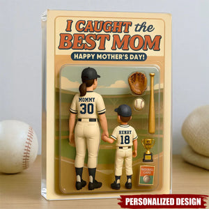 We Caught the Best Mom Baseball-Personalized Acrylic Plaque-Mother's Day Gift