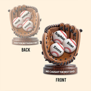 We Caught The Best Dad - Personalized Baseball Acrylic Plaque