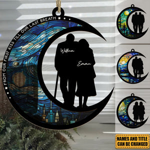From Our First Kiss Till Our Last Breath - Personalized Suncatcher Ornament