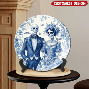 Until Death Do Us Part - Personalized Couple Ceramic Round Plate