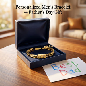 Personalized Mens Bracelet - Gift For Dad Grandpa