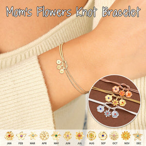 Personalized Birth Flowers Knot Bracelet-Mother's Day Gift