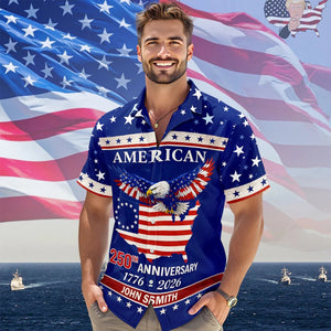 Personalized American 250Th Anniversary Eagle Flag Hawaii Shirt