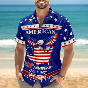 Personalized American 250Th Anniversary Eagle Flag Hawaii Shirt