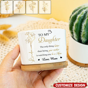 From My Heart To Yours - Personalized Home Decor Ceramic Plant Pot - Gift For Mother's Day