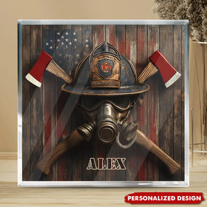Firefighter's Honor Emblem-Personalized Plaque