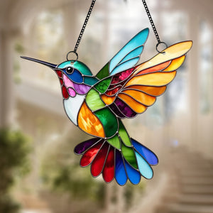 Colorful Hummingbird Suncatcher Ornament-Gift For Bird Lovers