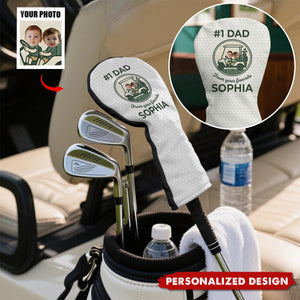Best Dad by Par-Personalized Golf Head Cover-Gift for Dad