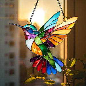 Colorful Hummingbird Suncatcher Ornament-Gift For Bird Lovers