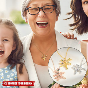 Personalized Family Tree 1-10 Birthstones Necklace Dainty Jewelry Birthday Anniversary Gift for Women