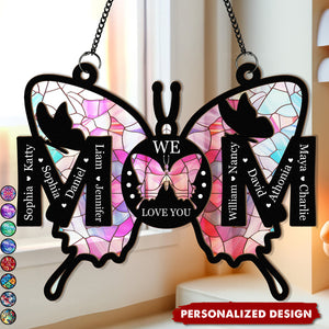 Mom Gifts We Love You-Personalized Window Hanging Suncatcher Ornament