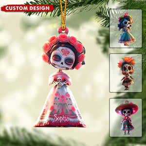 Sugar Skull - Personalized Skull Ornament