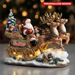 Santa Night - Personalized Christmas Custom Shaped Acrylic Plaque