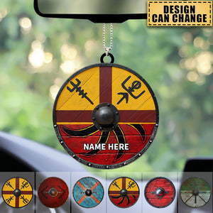 Personalized Viking Shields Warrior Acrylic Car / Christmas Ornament