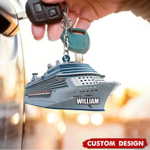 Personalized Cruise Ship Keychain,Gift For Cruise Lovers