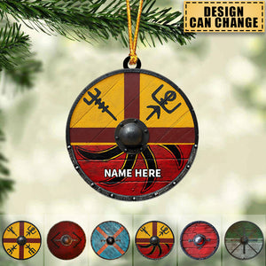 Personalized Viking Shields Warrior Acrylic Car / Christmas Ornament