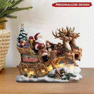 Santa Night - Personalized Christmas Custom Shaped Acrylic Plaque