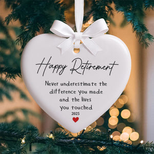 Retirement Ceramics Christmas Ornament Gifts-Gift for Retiree