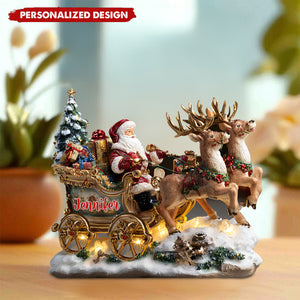 Santa Night - Personalized Christmas Custom Shaped Acrylic Plaque