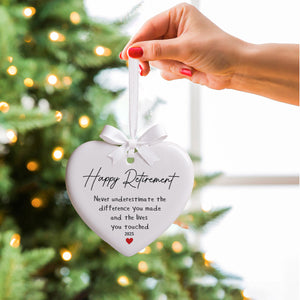 Retirement Ceramics Christmas Ornament Gifts-Gift for Retiree