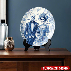 Until Death Do Us Part - Personalized Couple Ceramic Round Plate