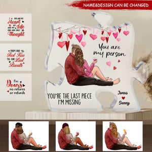 Puzzle Acrylic Plaque - You are my person - Wedding Gifts , Anniversary Gifts, Valentine Gifts, Gifts For Couples - Personalized Desktop