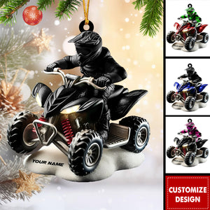 ATV Motorbike Christmas Personalized Acrylic Ornament