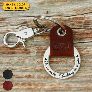 Drive Safe - Personalized Coordinates Keychain