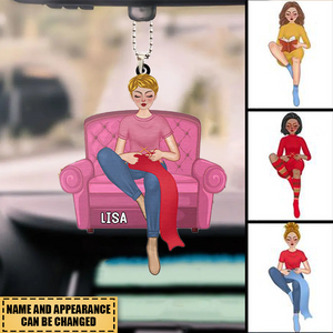 Personalized Crochet And Knitting Hourly Rate Car Hanging Ornament-Gift for Crochet & Knitting Lovers