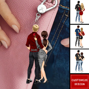 Personalized Acrylic Couple Keychain Gift For Wife,Husband