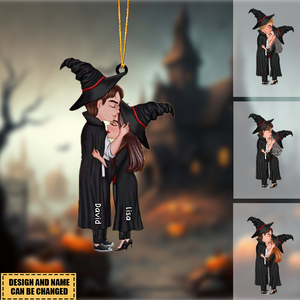 Withy/Witch/Magician/wizard Doll Couple Kissing Personalized Christmas Ornament