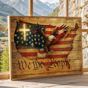 We The People-July 4th God Eagle Poster-Gift For Christians, Eagle Lovers