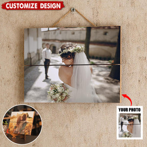 Personalized Couple Photo Wood Decor - Unique Gift For Wife,Husband,Anniversary