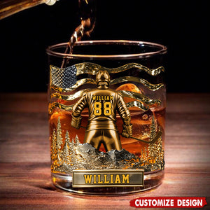 Personalized Hockey Whiskey Glass - Gifts For Hockey Lovers