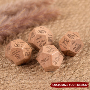 Personalized Date Night Dice - Date Night Gifts, Date Night Ideas, Custom Anniversary Gifts, Gift for Couples