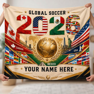 Personalized 2026 Soccer Blanket - Soccer Gift Decor