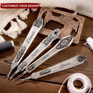 Personalised Vintage Flora Pattern Name Seam Ripper Tools for Sewing Crafting Thread Removing
