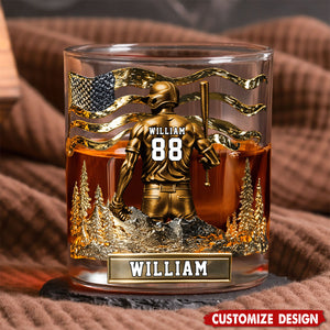 Baseball Whiskey Glass - Personalized Gifts For Baseball Lovers