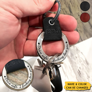 Drive Safe - Personalized Coordinates Keychain