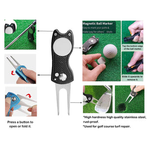 Personalized Golf Divot Tool With Ball Marker,Retractable Divot Tool - Birthday,Father's Day Gift For Golfer