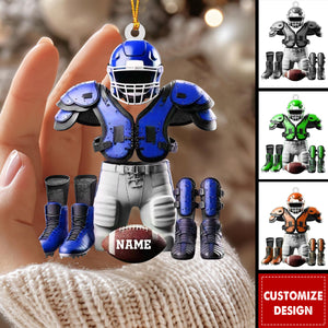 Rugby Football Christmas Personalized Acrylic Ornament