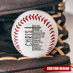 You Are...Personalized Christian Baseball, Religious Gift
