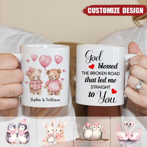 Personalized Cute Animals and Names mug - Gift For Couples