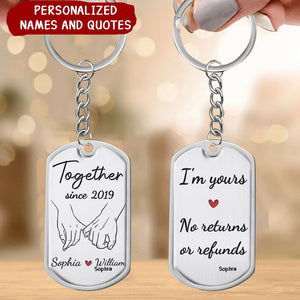 I'm Yours Forever - Personalized Names Keychain - Gift For Couples
