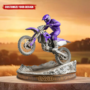 Ride Or Die - Personalized Dirt Bike Custom Shaped Acrylic Plaque