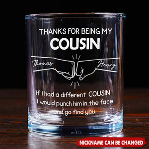 Thanks For Being My Brother - Personalized Custom Whiskey Glass - Gift For Family
