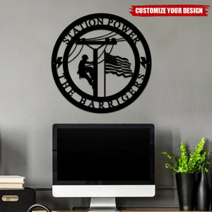 Personalized Lineman Sign, Lineman Gift, Custom Metal Wall Sign, Custom Line Life Name Metal Sign