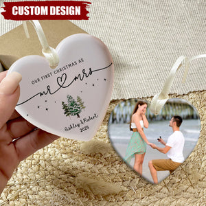mr mrs ornament - Wedding Gift - Personalized First Christmas Keepsake - Our 1st Christmas Mr & Mrs Ornament - Housewarming mr and mrs idea