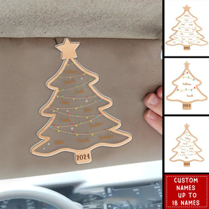 Wish You A Wonderful Christmas - Family Personalized Car Visor Clip